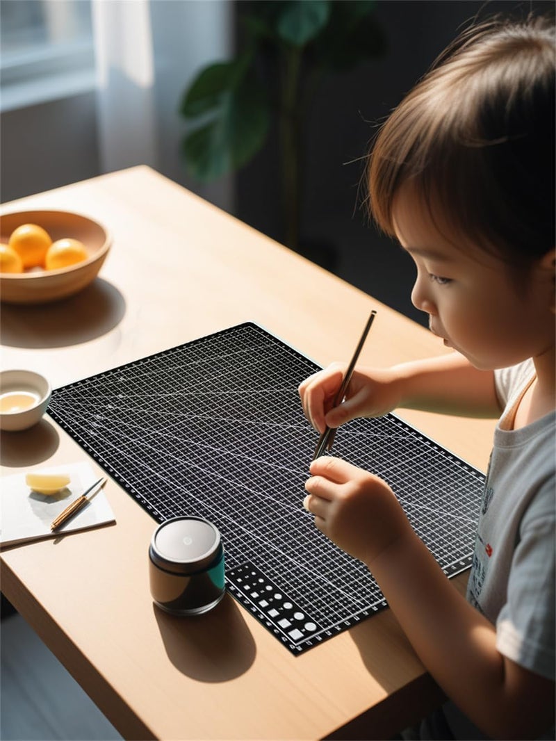 SCIKHEFT New A3 Double Side Craft Cutting Mat Cutting Board Sewing Pad Artist Carving Tools Handmade Crafts DIY Props (Black) - Image 5